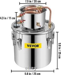 Moonshine Still Distiller 3Gal 12L 2pot Stainless Steel Distillation Pot Copper