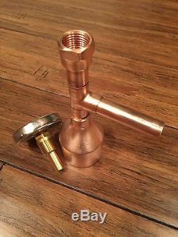 Moonshine Still Keg 2 Copper Column Thermometer DIY Kit Distilling Alcohol