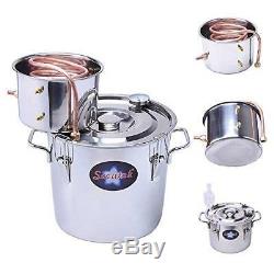 Moonshine Still Kit 5 Gal. Stainless Steel Boiler Home Alcohol Water Distiller