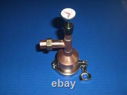 Moonshine Still Kit Topper Keg 2 x 1/2 Copper, Tri Clamp, Gasket, thermometer