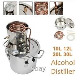 Moonshine Still Water Alcohol Durable Home Distiller Oil Brewing Copper Kit