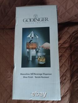 NEW Godinger Silver Art Co Moonshine Still Beverage Dispenser Drink Bar Man Cave