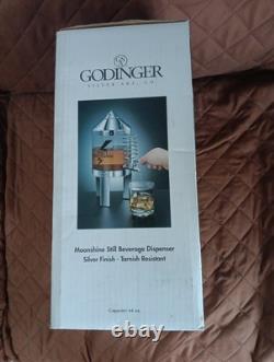NEW Godinger Silver Art Co Moonshine Still Beverage Dispenser Drink Bar Man Cave