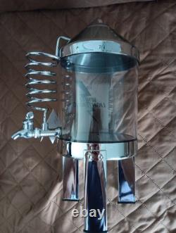 NEW Godinger Silver Art Co Moonshine Still Beverage Dispenser Drink Bar Man Cave