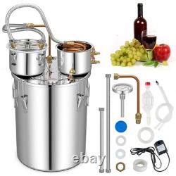 New Moonshine Still Distiller 3 Pots 38L Stainless Steel Water Alcohol Distiller