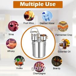 New Moonshine Still Distiller 3 Pots 38L Stainless Steel Water Alcohol Distiller