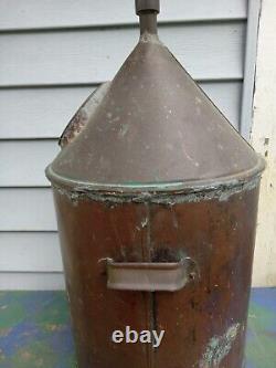 Nice Antique Solid Copper Moonshine Still Pot Ships Free