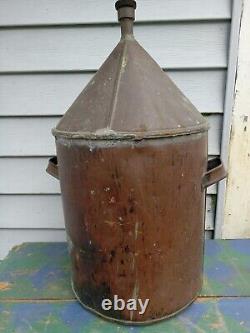 Nice Antique Solid Copper Moonshine Still Pot Ships Free