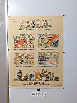 Original ANTI VODKA Whiskey Moonshine Still a drunk Poster Soviet ANTI BOOTLEG