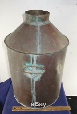 Original Antique Prohibition Moonshine Copper Whiskey Still Pot Boiler Liquor