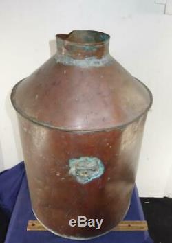 Original Antique Prohibition Moonshine Copper Whiskey Still Pot Boiler Liquor