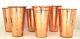 Pure Copper Beakers Set 6 Lot Vase Shot Glasses Beer Sake Vintage Metal
