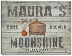 Personalizable Moonshine Canvas Sign