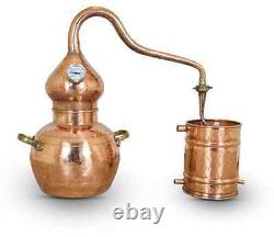 Premium Copper Moonshine Alembic Still 10 L with thermometer/ aprox 2.5 Gallon