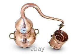 Premium Copper Moonshine Alembic Still 10 L with thermometer/ aprox 2.5 Gallon