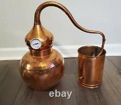 Premium Copper Moonshine Alembic Still with thermometer/ aprox 1.5 Gallon