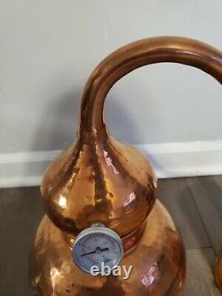 Premium Copper Moonshine Alembic Still with thermometer/ aprox 1.5 Gallon