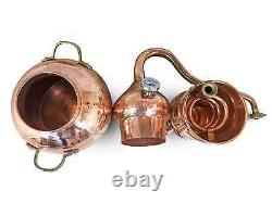 Premium Copper Moonshine & whiskey Alembic Still 2 L withthermometer 0.5 Gallon