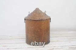 Primitive Antique Copper Moonshine Whiskey Still Pot Copper Boiler Copper Still