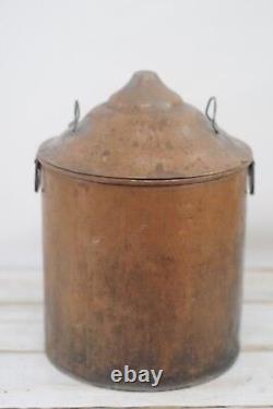 Primitive Antique Copper Moonshine Whiskey Still Pot Copper Boiler Copper Still