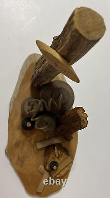 Primitive Moonshine Still Sculpture Wood Metal Handmade Folk Art