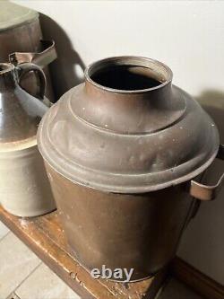 Rare Antique Copper Moonshine Boiler/Still Setup With Funnel, Copper Pot & Jug