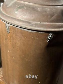 Rare Antique Copper Moonshine Boiler/Still Setup With Funnel, Copper Pot & Jug