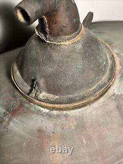 Rare Antique Copper Moonshine Boiler/Still Setup With Funnel, Copper Pot & Jug