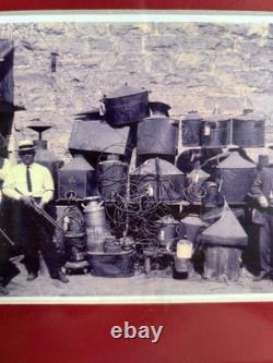 Rare Prohibition Photo Revenue Agent weapon moonshine & Still. 8x10 matted frame