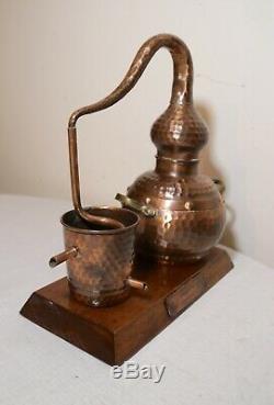 Rare handmade 1996 Portuguese Algarve copper brass moonshine still award trophy