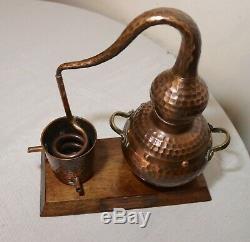 Rare handmade 1996 Portuguese Algarve copper brass moonshine still award trophy