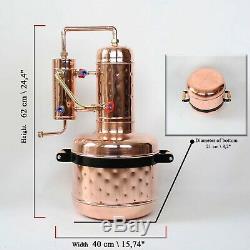 Reflux Still Copper Moonshine Still Distiller Alcohol 4,75 Gallon 18 liters