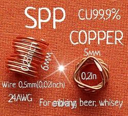SPP copper for moonshiner still 0,2x0,23x0,02in, 100oz (0,51g) 2,83kg, 1,9L