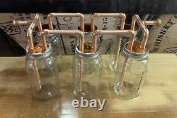 Six 1/2 Mason Jar Thumpers for Wide Mouth Half Gallon Mason Jars With Fitting