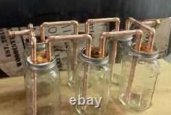 Six 1/2 Mason Jar Thumpers for Wide Mouth Half Gallon Mason Jars With Fitting