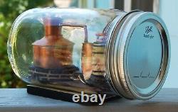 Small Copper Moonshine Liquor Still Replica Model Inside Glass Mason Jar