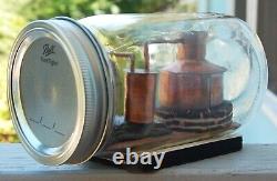 Small Copper Moonshine Liquor Still Replica Model Inside Glass Mason Jar