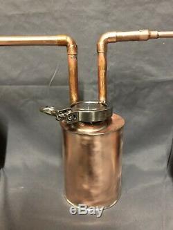 Small Copper Moonshine Pot Still And Thump Only. 1 Quart Size And Really Works