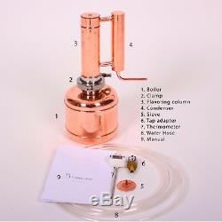 Small copper moonshine still Home distillation Whiskey still 0,5 gal