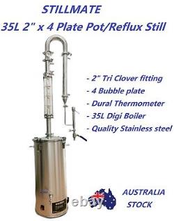 StillMate 35L SS304 2x4 Plate Pot Still Make Moonshine Gin Whisky Bourbon Still