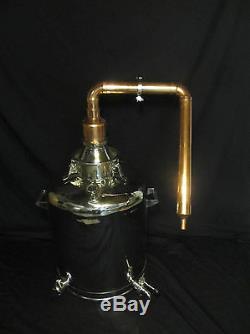 TURN KEY! Hillbilly moonshine copper pot still with shotgun condenser ELECTRIC