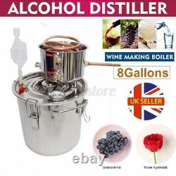 UK 12/20/35L Alcohol Distiller Copper Wine Maker Water Still Boiler Moonshine