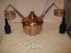 UNIQUE Mini Stovetop Antique Copper Moonshine Still w DOUBLE Coils-MAN CAVE MUST