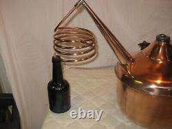 UNIQUE Mini Stovetop Antique Copper Moonshine Still w DOUBLE Coils-MAN CAVE MUST