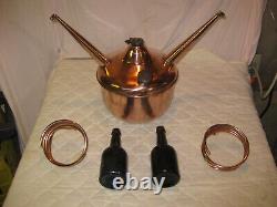 UNIQUE Mini Stovetop Antique Copper Moonshine Still w DOUBLE Coils-MAN CAVE MUST