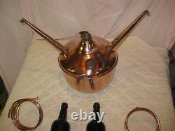 UNIQUE Mini Stovetop Antique Copper Moonshine Still w DOUBLE Coils-MAN CAVE MUST