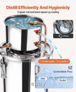 Uimoso 3 Gal Stainless Steel Alcohol Distiller Kit for Water and Brewing