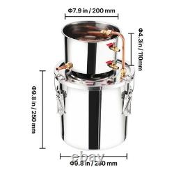 Uimoso 3 Gal Stainless Steel Alcohol Distiller Kit for Water and Brewing