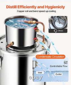 Uimoso Moonshine Still 5 Gal Water Alcohol Distiller Brewing Kit Stainless Steel