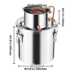 Uimoso Moonshine Still 5 Gal Water Alcohol Distiller Brewing Kit Stainless Steel